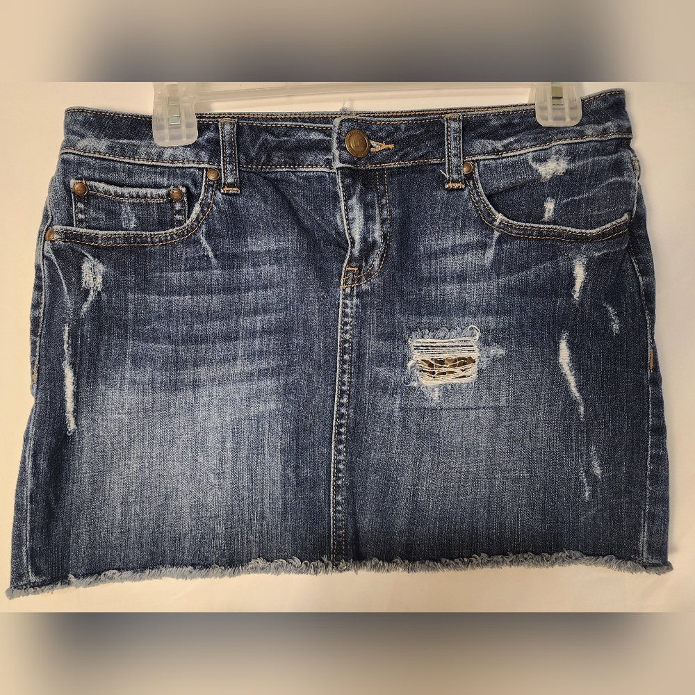 lauren conrad denim jean mini skirt size 8 y2k
